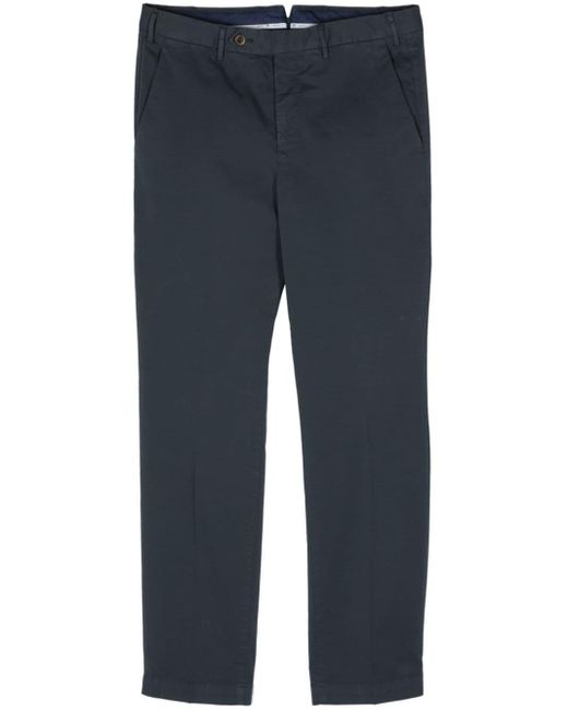 PT Torino Blue Cotton-blend Chino Trousers for men