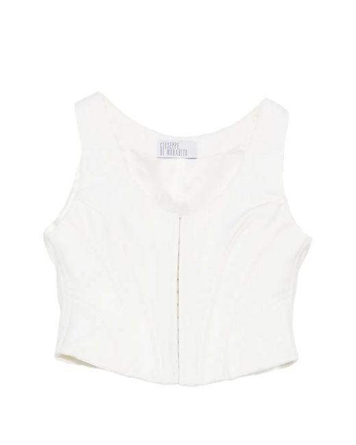 GIUSEPPE DI MORABITO White V-Neck Top