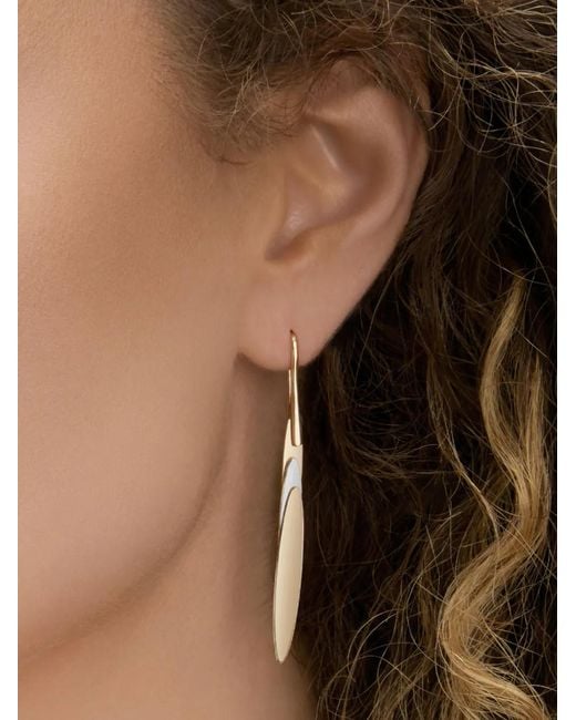 Jennifer Fisher Brown Short Feather Drop Earrings