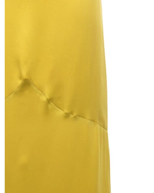 Falda de cintura alta Adriana Degreas de color Yellow