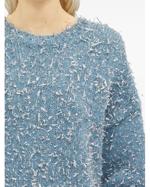 Pull À Bords Francs MSGM en coloris Blue