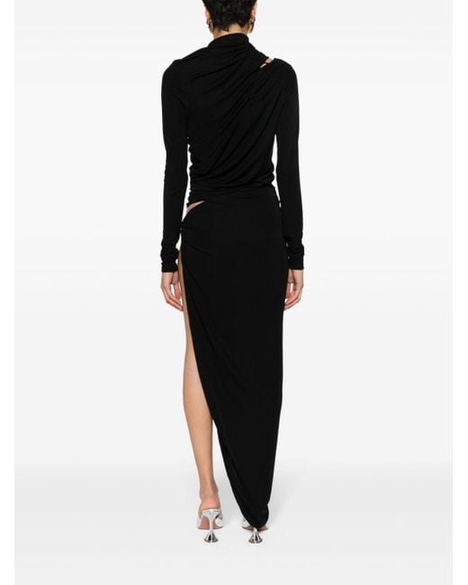 Christopher Esber Asymmetrische Maxi-jurk in het Black