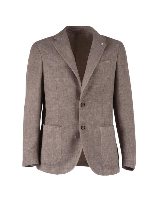 Brando Brown Drop Two-Button Blazer for men