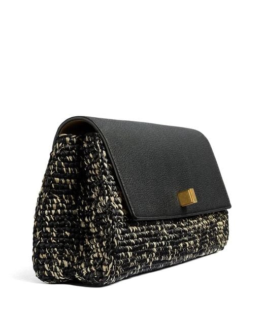 Khaite Black Textured Clutch Bag