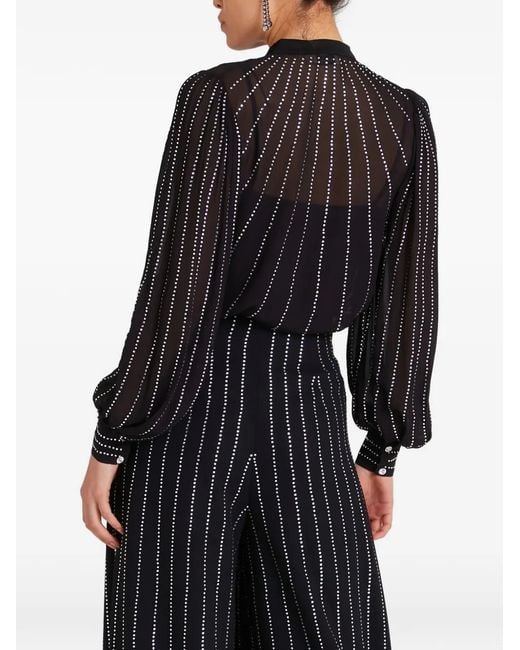 Temperley London Black Villanelle Rhinestone Shirt