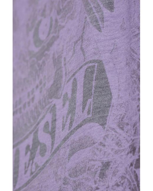 DIESEL Purple T-Adjust Q5 T-Shirt for men