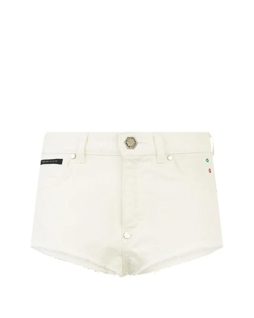 Philipp Plein White Hot Pants Basic