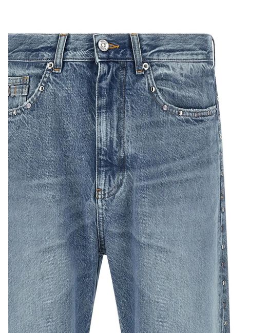 Versace Blue Studded Jeans for men
