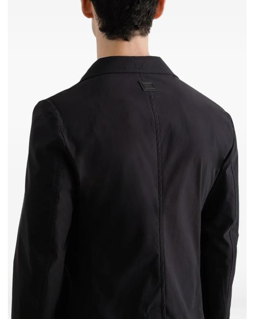 Dolce & Gabbana Black Double-Breasted Patch-Pocket Blazer for men
