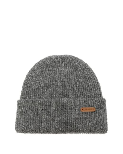 Yerse Gray Gerippte Beanie
