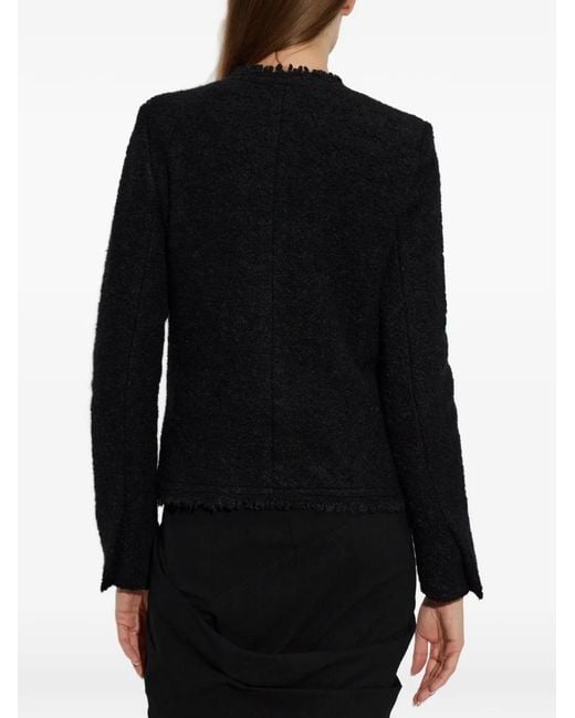 Isabel Marant Black Suely Frayed-Edge Jacket
