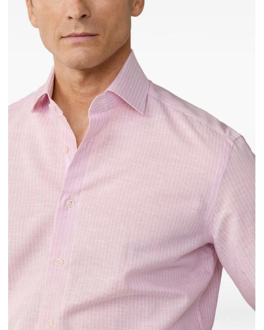 Hackett Red Knightsbridge Bengal-Stripe Shirt for men