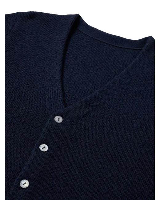 Fortela Blue V-Neck Button Cardigan for men