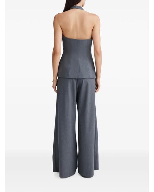 Anna Quan Blue Camryn Halterneck Top