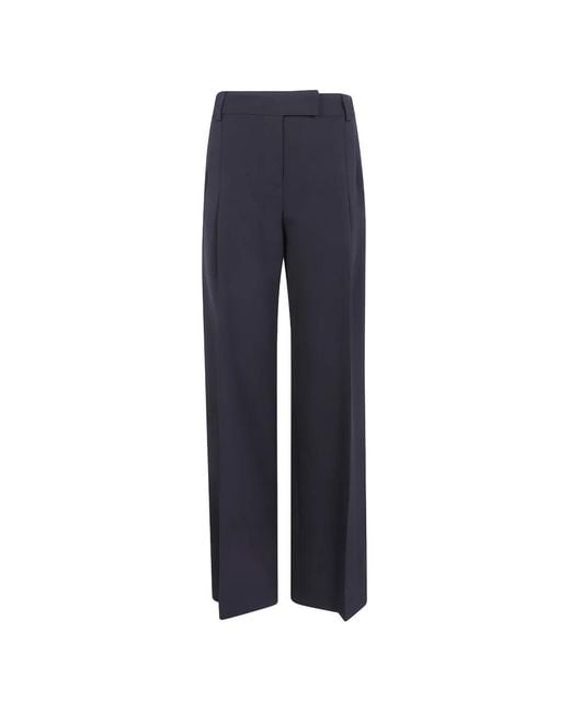 DR. HOPE Blue Pleated Tailored Trousers
