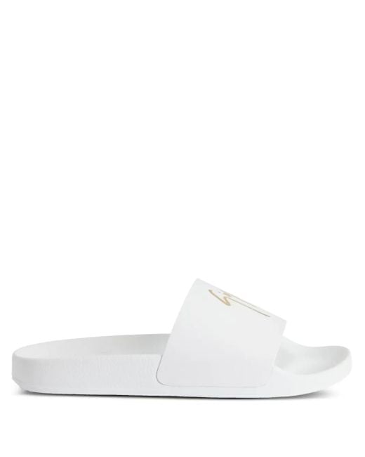 メンズ Giuseppe Zanotti Brett レザーサンダル White