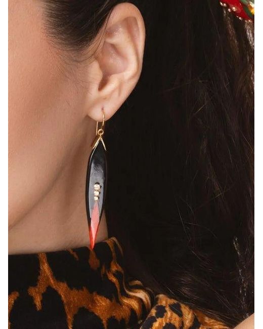 Mark Davis White Bakelite Earrings