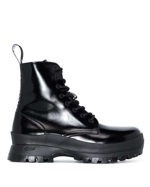 Stella McCartney Black Trace Lace-Up Ankle Boots