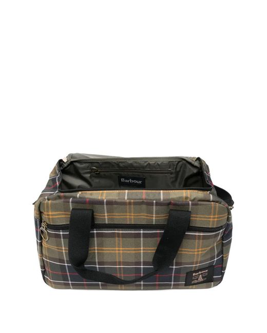 Barbour Black Torridon Tartan Flight Holdall Bag for men