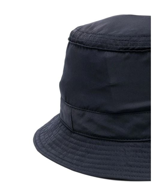 Paul & Shark Blue Logo-Embroidered Bucket Hat for men