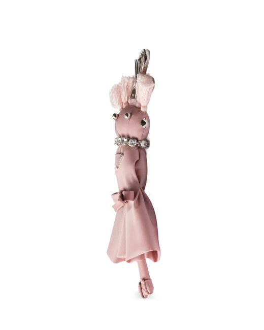 Prada Pink Tassel Charm Keyring