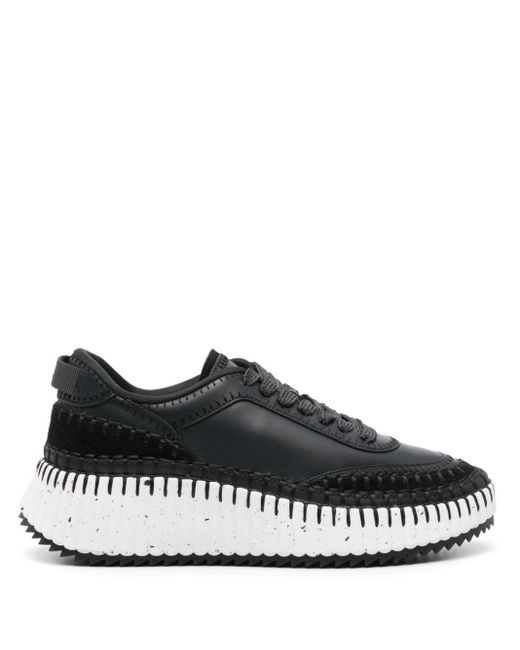 Chloé Black Nama Leather Sneakers