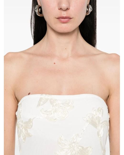 metallic flower dress Metallic Floral Jacquard Train Gown – John Paul Ataker