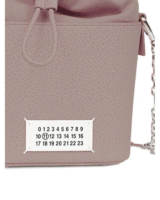 Maison Margiela Pink Small 5Ac Drawstring Bucket Bag