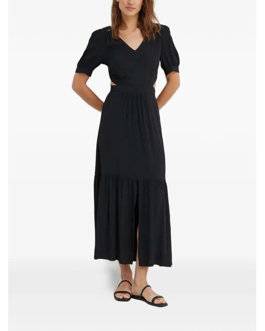 La Petite Francaise Black Retard Open-Back V-Neck Maxi Dress