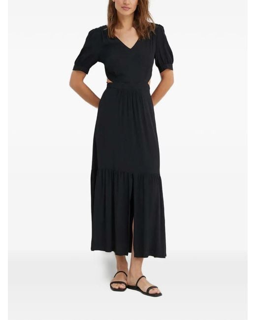 La Petite Francaise Retard Open-Back V-Neck Maxi Dress in Black | Lyst