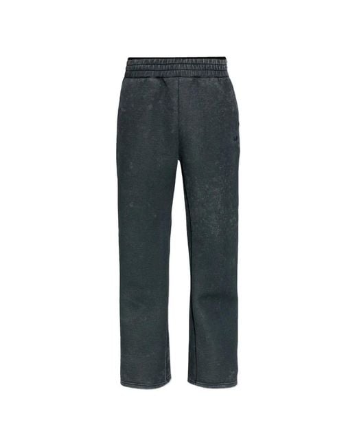 DIESEL Gray Elasticated Logo Trousers for men