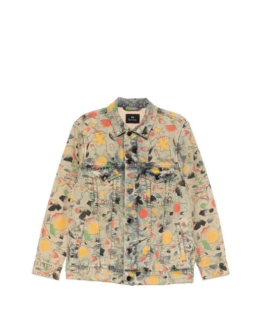 Paul Smith Natural Floral-Print Jacket for men