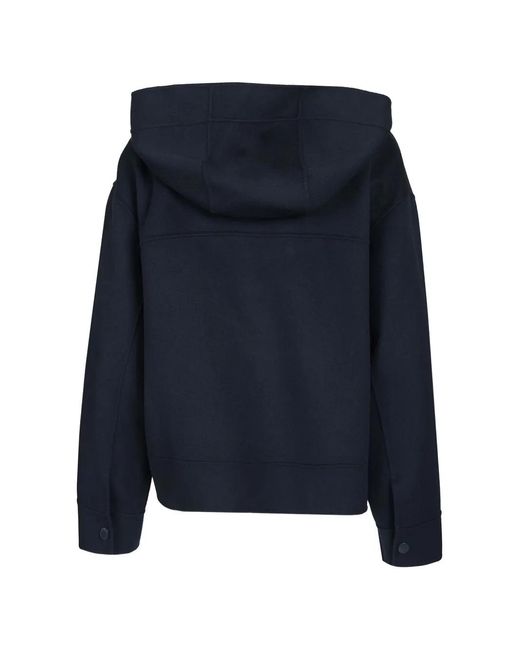 Weekend by Maxmara Blue Veste En Laine À Capuche