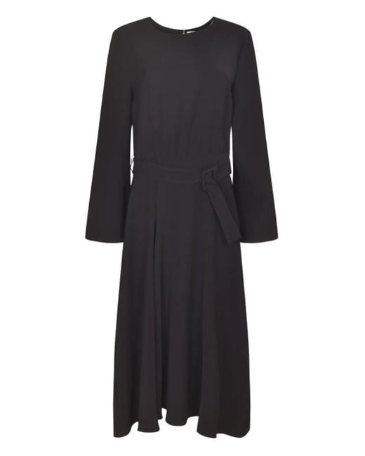 P.A.R.O.S.H. Black Ausgestelltes Kleid mit Gürtel