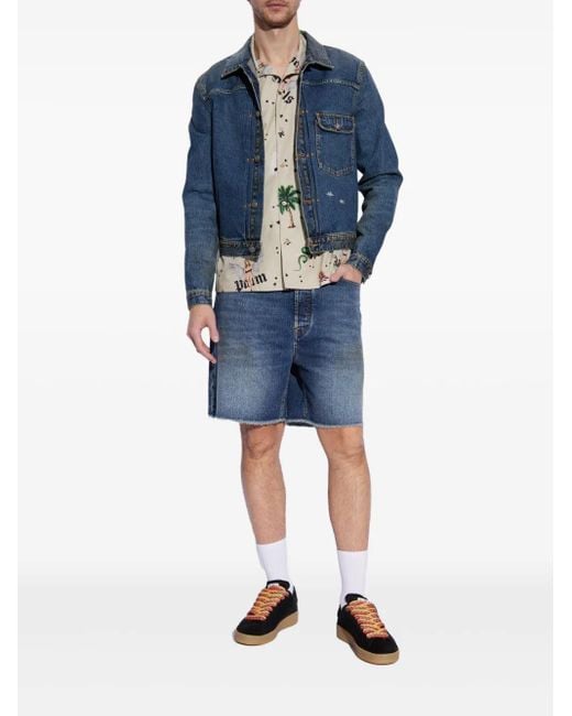 Palm Angels Blue Denim Jacket for men