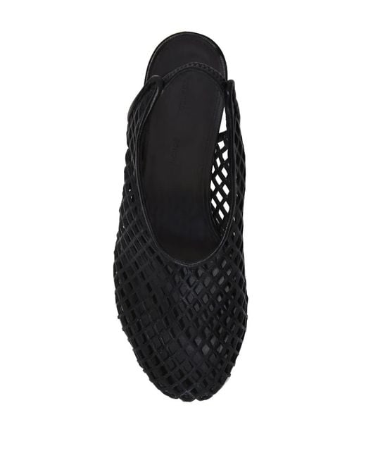 Proenza Schouler Black Tee Perforated Pumps