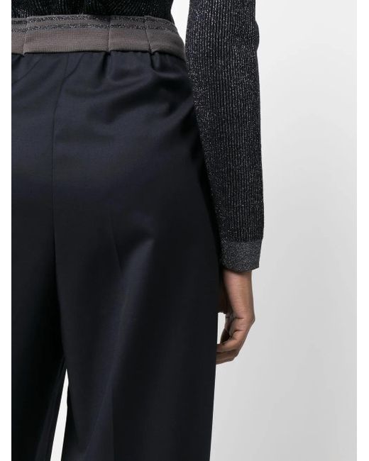 Fabiana Filippi Blue Straight-Leg Cut Tailored Trousers