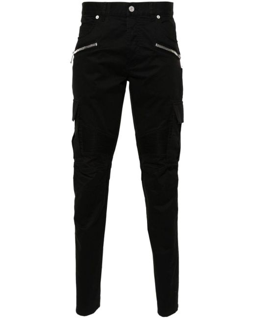 Pantalon stretch à poches cargo Balmain pour homme en coloris Black