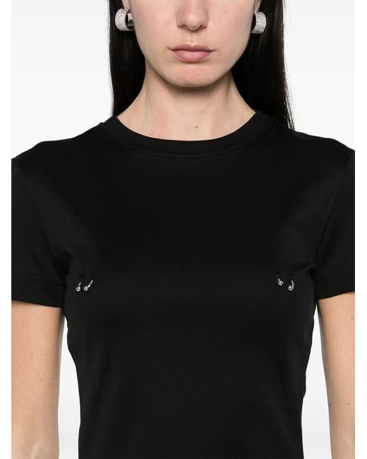 Mugler Black T-shirts And Polos