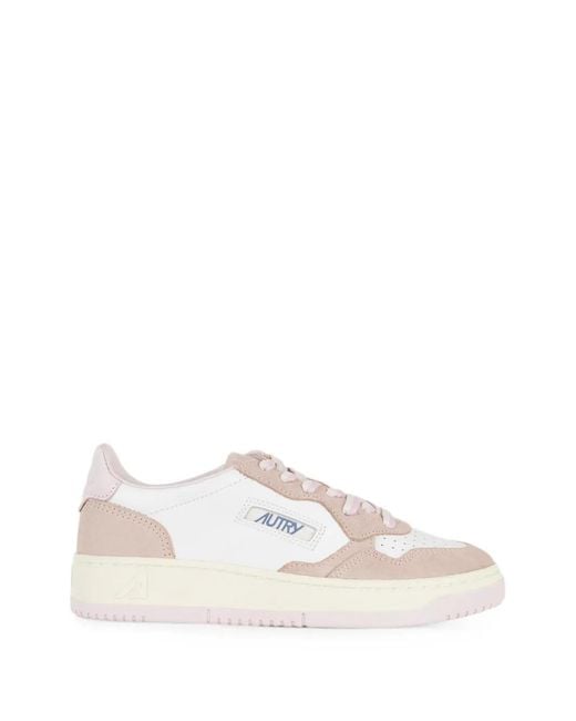 Autry White Medalist Panelled Sneakers