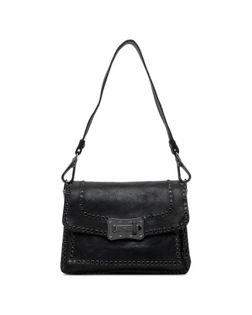 Campomaggi Black Small Agnese Crossbody Bag