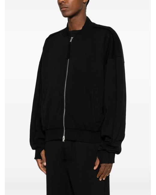 Thom Krom Black Zip-Up Panelled Jacket for men