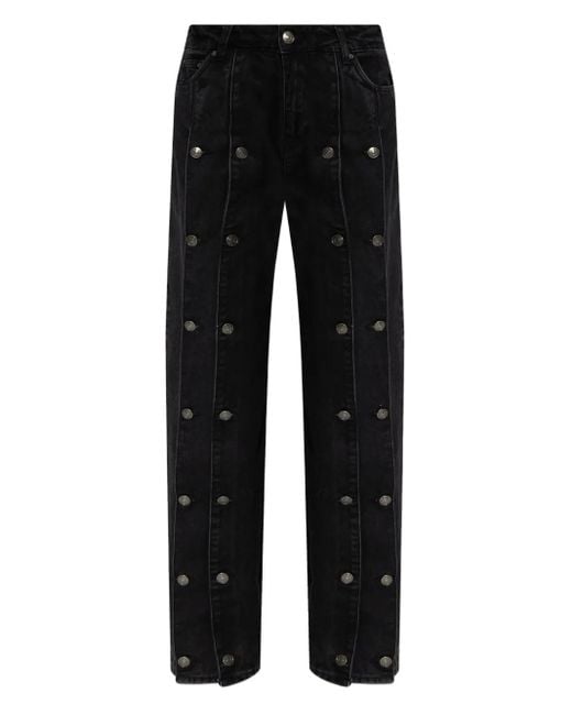 ROTATE BIRGER CHRISTENSEN Button-detail Jeans Black