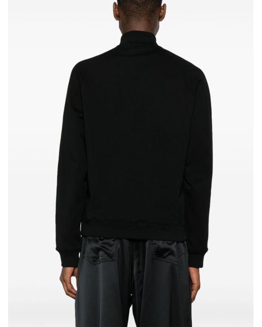 Moschino Black Logo-embellished Zipped-up Sweatshirt for men