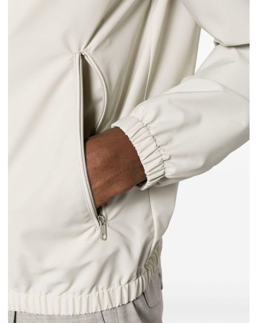 Eleventy White Lightweight Hooded Jacket for men