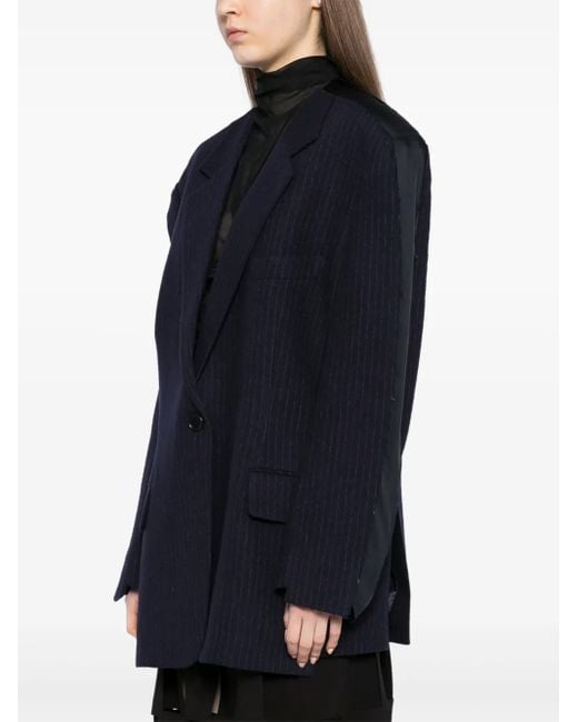 Pushbutton Blue Raw Edge Jacket