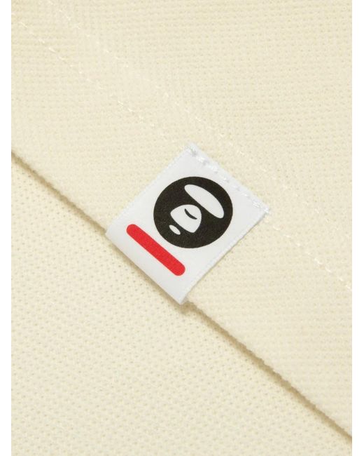 Aape By A Bathing Ape Natural Logo-Patch Polo Shirt for men