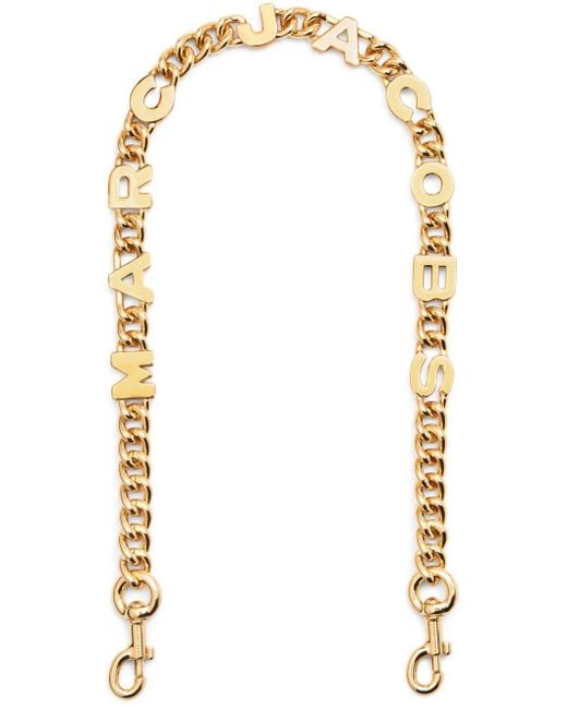 Marc Jacobs White The Logo Chain-Link Shoulder Strap