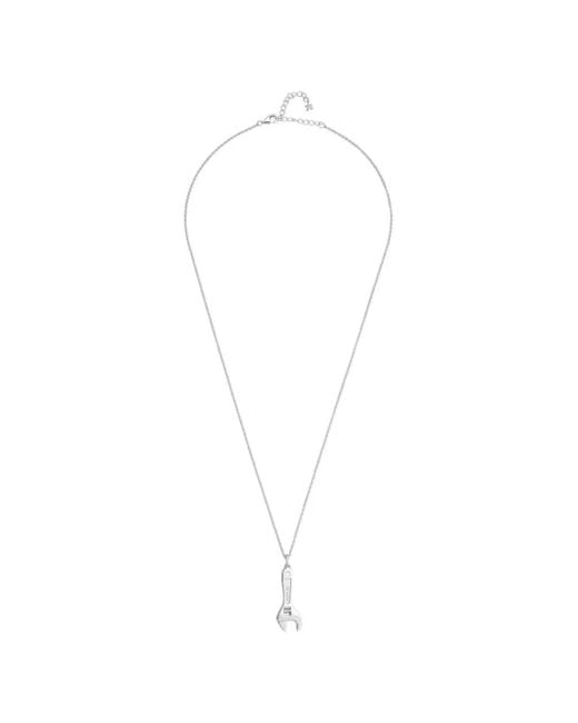 Mateo White Wrench-Pendant Necklace for men