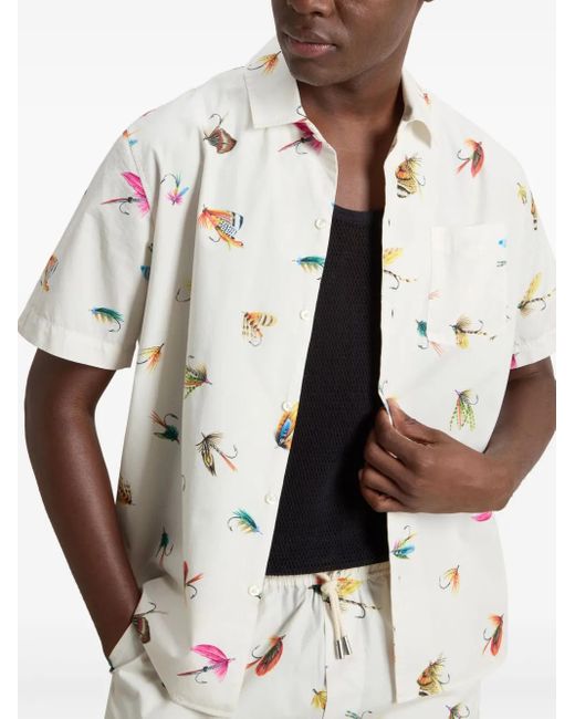 Woolrich White Graphic-Print Shirt for men